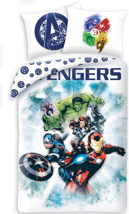 Marvel Avengers Dekbedovertrek Team - 140 x 200 cm - Katoen - Eenpersoons