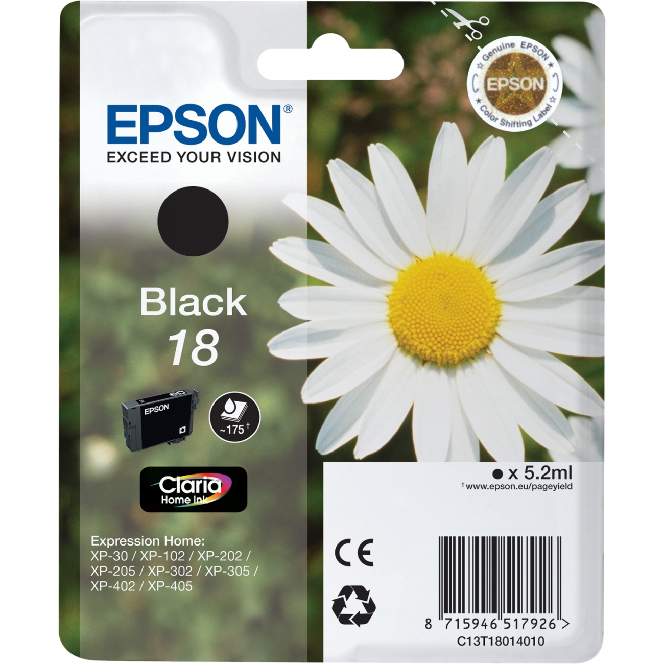 Epson Daisy Claria Home Ink-reeks single pack / foto zwart