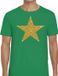 Bellatio Decorations Verkleed T-shirt heren - groen - Glitter and Glamour Ster - glitter goud - Bling Bling M