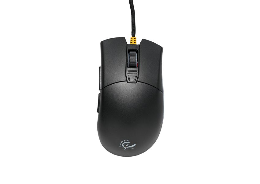 Ducky Secret M Retro Gaming Mouse - Black - 16000 DPI - USB Type-A - Right-Handed