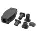 Kalthoff Illu-adapter, zwart, 16 A, platte kabel op ronde leiding IP 44, 2-polig, 1