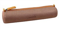 Rhodia Ronde pennenetui (21,5 x 5 cm, kunstleer, elegant en praktisch, ritssluiting en greepplaat, ideaal voor onderweg), 1 stuk, ivoor