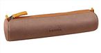 Rhodia Ronde pennenetui (21,5 x 5 cm, kunstleer, elegant en praktisch, ritssluiting en greepplaat, ideaal voor onderweg), 1 stuk, ivoor