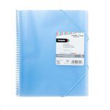 Grafoplás Maxiplás Multiline Ordner van kunststof, A4, lichtblauw, 50 hoezen van polypropyleen, extra zachte omslag, spiraal, pvc, perfect als school- en kantoormateriaal