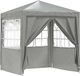 vidaXL Tente de réception 200 x 200 x 240 cm Gris clair PE et acier