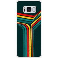 Samsung Galaxy S8 Retro lines Verstevigd hoesje met sublimatie bedrukking