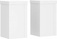 vidaXL Plantenstandaards - 2 stuks - 10x10x18 cm - Bewerkt Hout - Wit