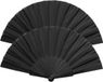 Merkloos Handwaaier/Spaanse Waaier - 2 Stuks - Zwart - RPET Polyester - 41 x 23 cm