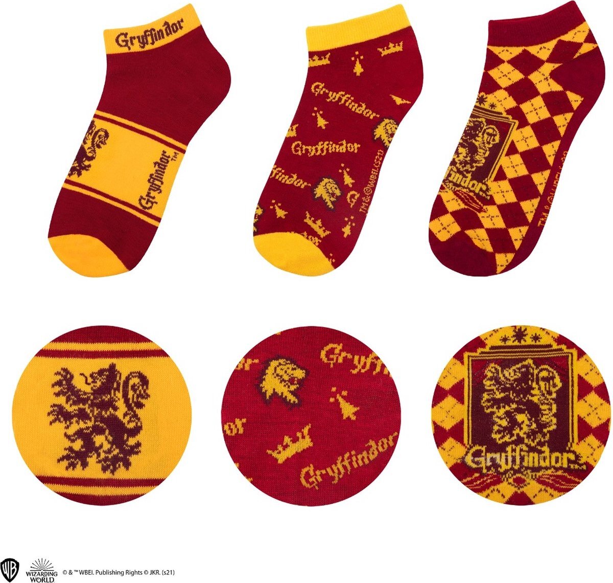 Cinereplicas Gryffindor / Griffoendor enkelsokken set - Harry Potter