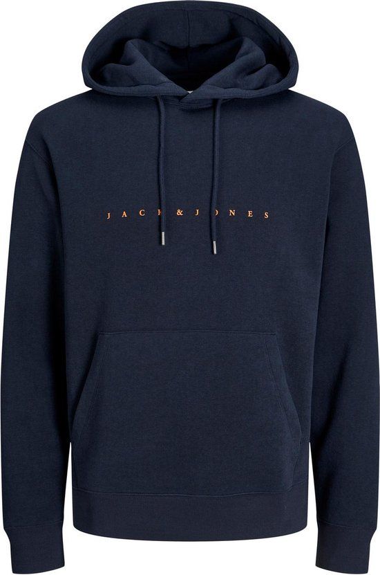 JACK&JONES JJESTAR JJ SWEAT HOOD NOOS Heren Trui - Dark Navy - Maat M