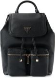 GUESS Manhattan II Flap Backpack Black zwart