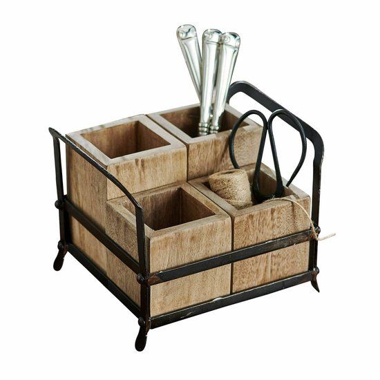 Loberon Organizer Postes bruin/zwart