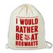 Logoshirt Harry Potter I Would Rather Be At Hogwarts Gymtas