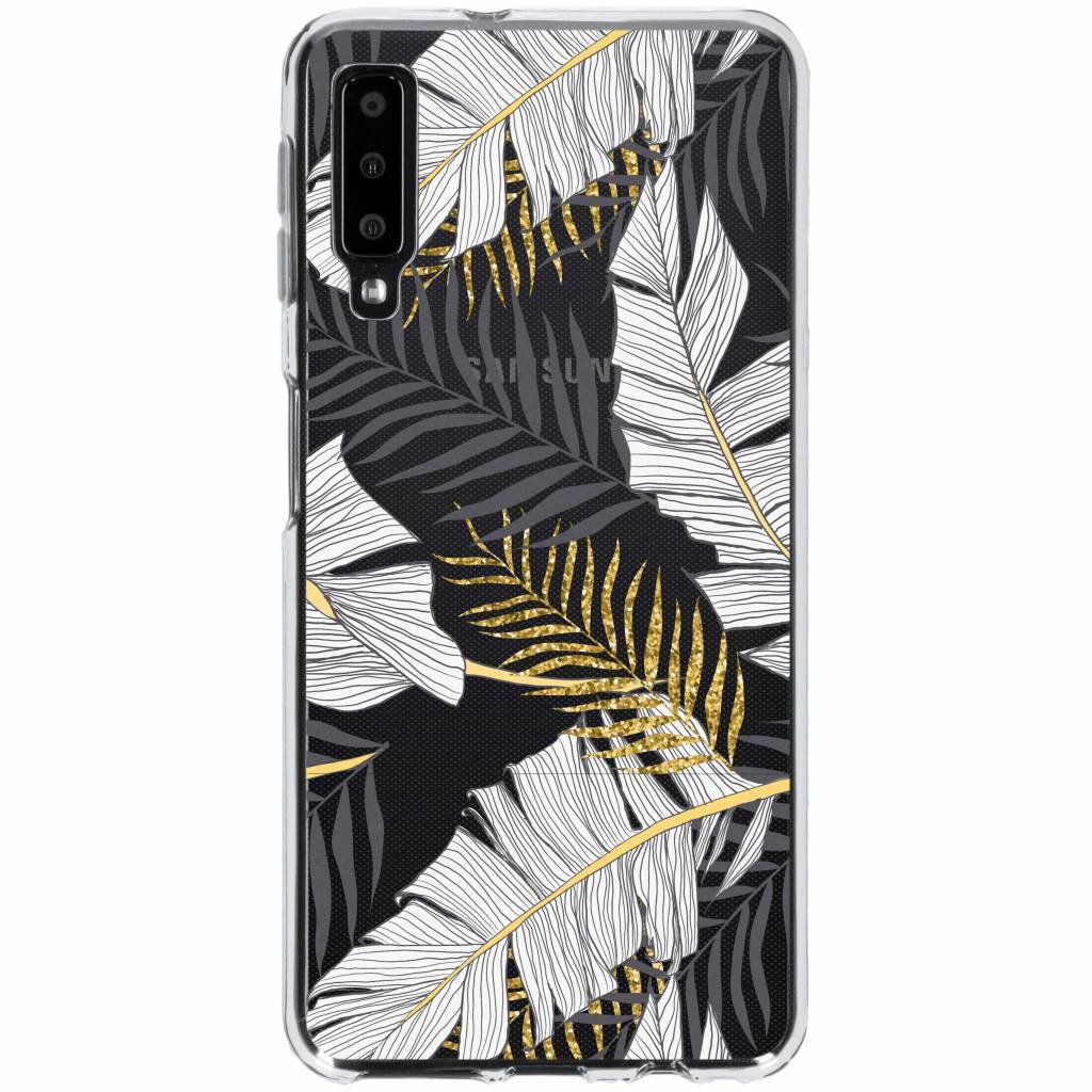 - Botanic design siliconen hoesje voor de Samsung Galaxy A7 (2018