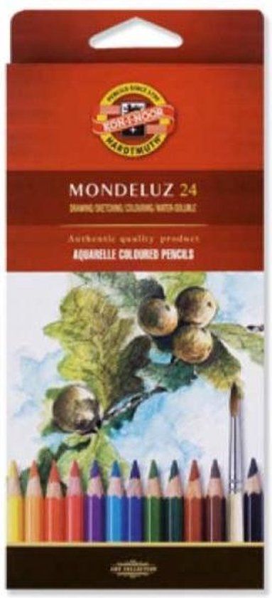 Koh-i-Noor Mondeluz 24 aquarel potloden - Multicolor