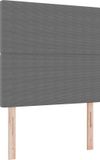 vidaXL LED Hoofdbord Lichtgrijs 100 cm Corduroy stof