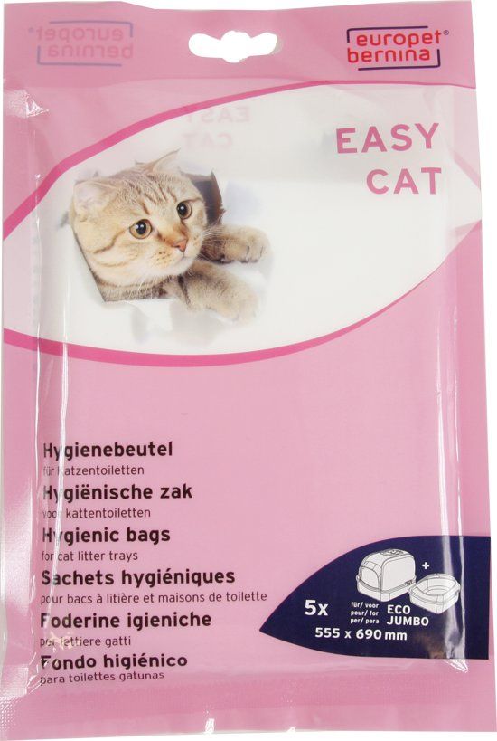 Ebi Easy-Cat Kattenbakzak - Jumbo U-Vorm - 5 st - 55,5 x 69 cm