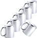 Merkloos / Sans marque Makito Western Europe Mok - 6x - metallic zilver - keramiek - 350 ml