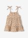 VERTBAUDET Jurk baby meisjes bretels biologisch katoen beige