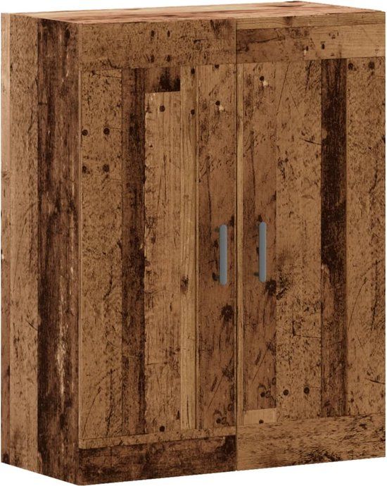 vidaXL Dressoir 69,5x34x90 cm bewerkt hout oud houtkleurig