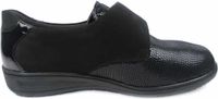 Solidus Lage schoenen zwart Leer Rubber Vrouwen Breedte K