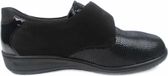 Solidus Lage schoenen zwart Leer Rubber Vrouwen Breedte K