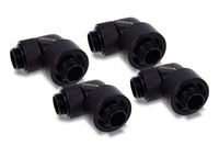 Alphacool 17613 Eiszapfen 16/10mm 90° Rotatable G1/4 Fitting Zwart (4 Stuks)
