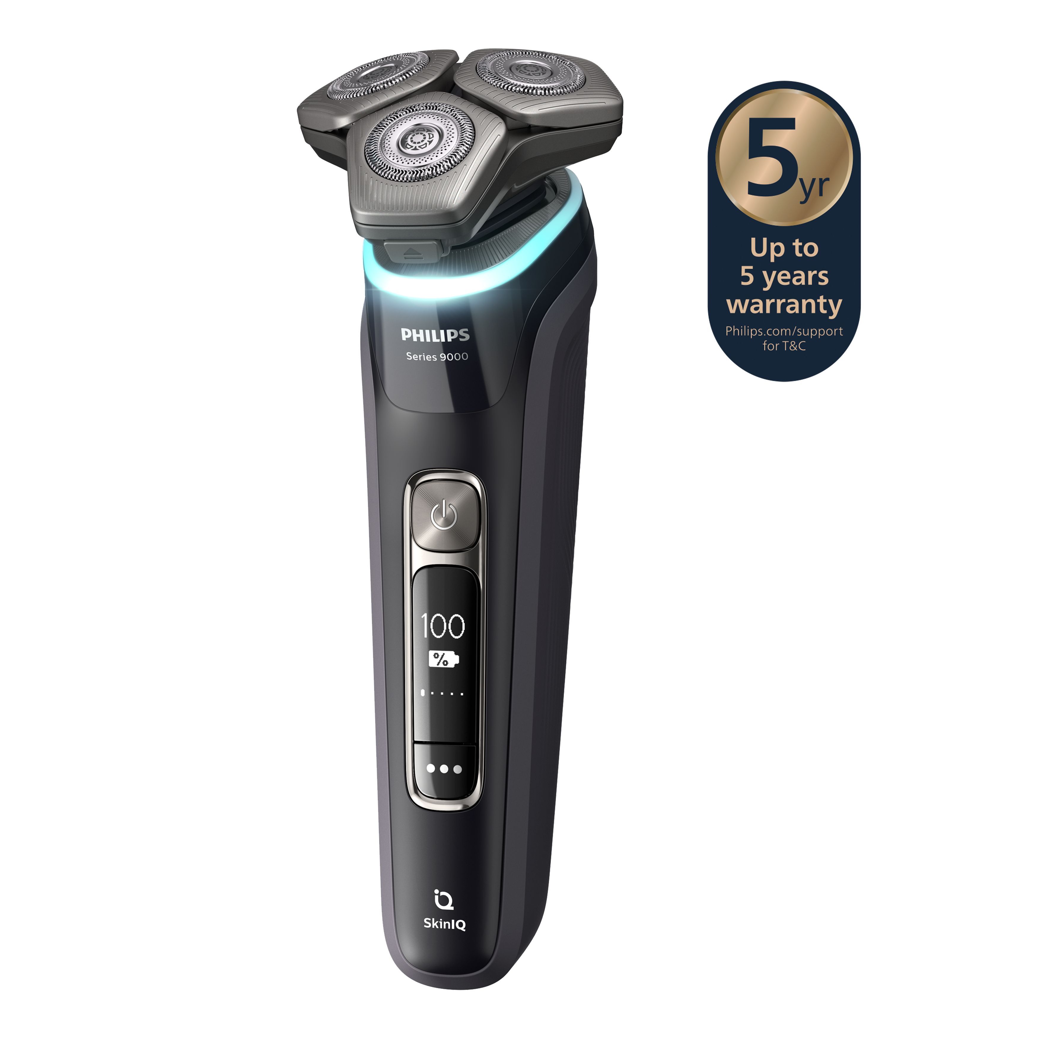 Philips Shaver 9000 Series S9976/55 - Elektrisch scheerapparaat - met trimmer - mannen - met Quick Clean Pod - Donkergrijs