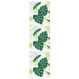 VidaXL Rideau de douche 60x240 cm feuilles vertes
