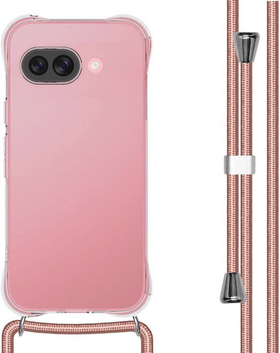 imoshion Hoesje - Geschikt voor Google Pixel 9a - Backcover met koord - Rosé Goud