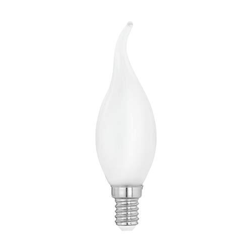 EGLO ledlamp E14, kaarsvormige gloeilamp Milky, ledlamp van 4 W (komt overeen met 40 W), 470 lumen, E14 led met neutraal wit licht, 4000 Kelvin, ledlampen, gloeilamp C35, Ø 3,5 cm