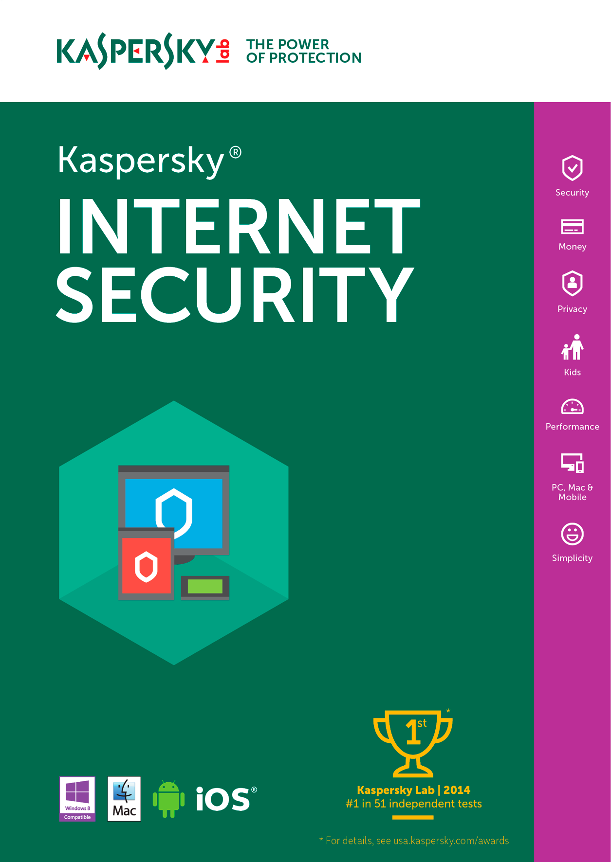 Kaspersky Internet Security Multi-Device 2015 1-Device 2 Jaar - 8718469567492