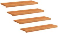 vidaXL - Trapmatten - 4 st - Lichtbruin - 100 x 30 x 2 cm - Massief beukenhout