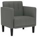 VidaXL Fauteuil met armleuningen 53 cm stof donkergrijs