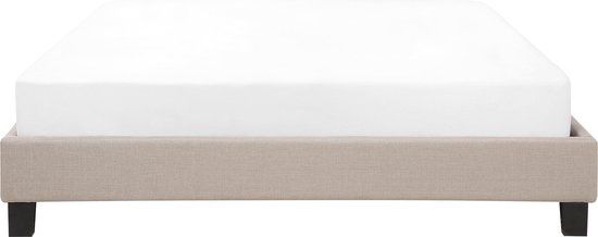 Beliani ROANNE - Tweepersoonsbed - Beige - 160 x 200 cm - Polyester