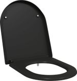 Duroplast Abattant de toilette Noir 49 x 36 x 4 cm