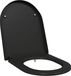 Duroplast Abattant de toilette Noir 49 x 36 x 4 cm