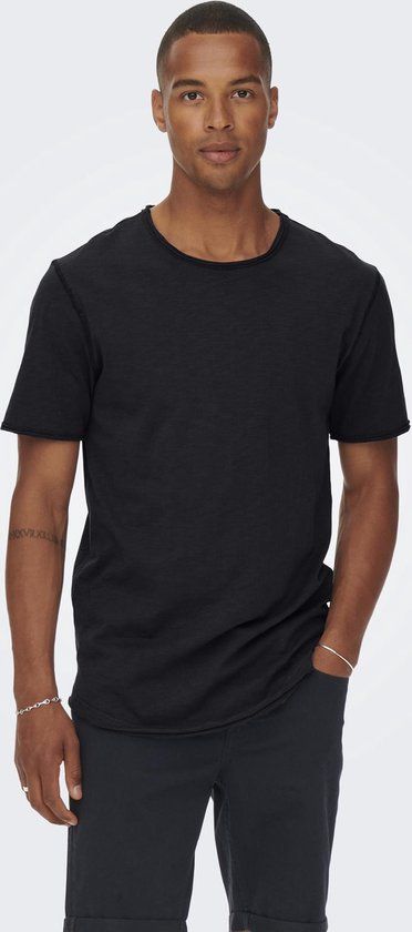 ONLY & SONS ONSBENNE LONGY SS TEE NF 7822 NOOS Men's T-shirt - Black - Size XL