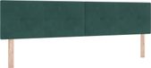 vidaXL - LED Hoofdbord met LED-stripverlichting - Groen - 200 cm - Fluweel
