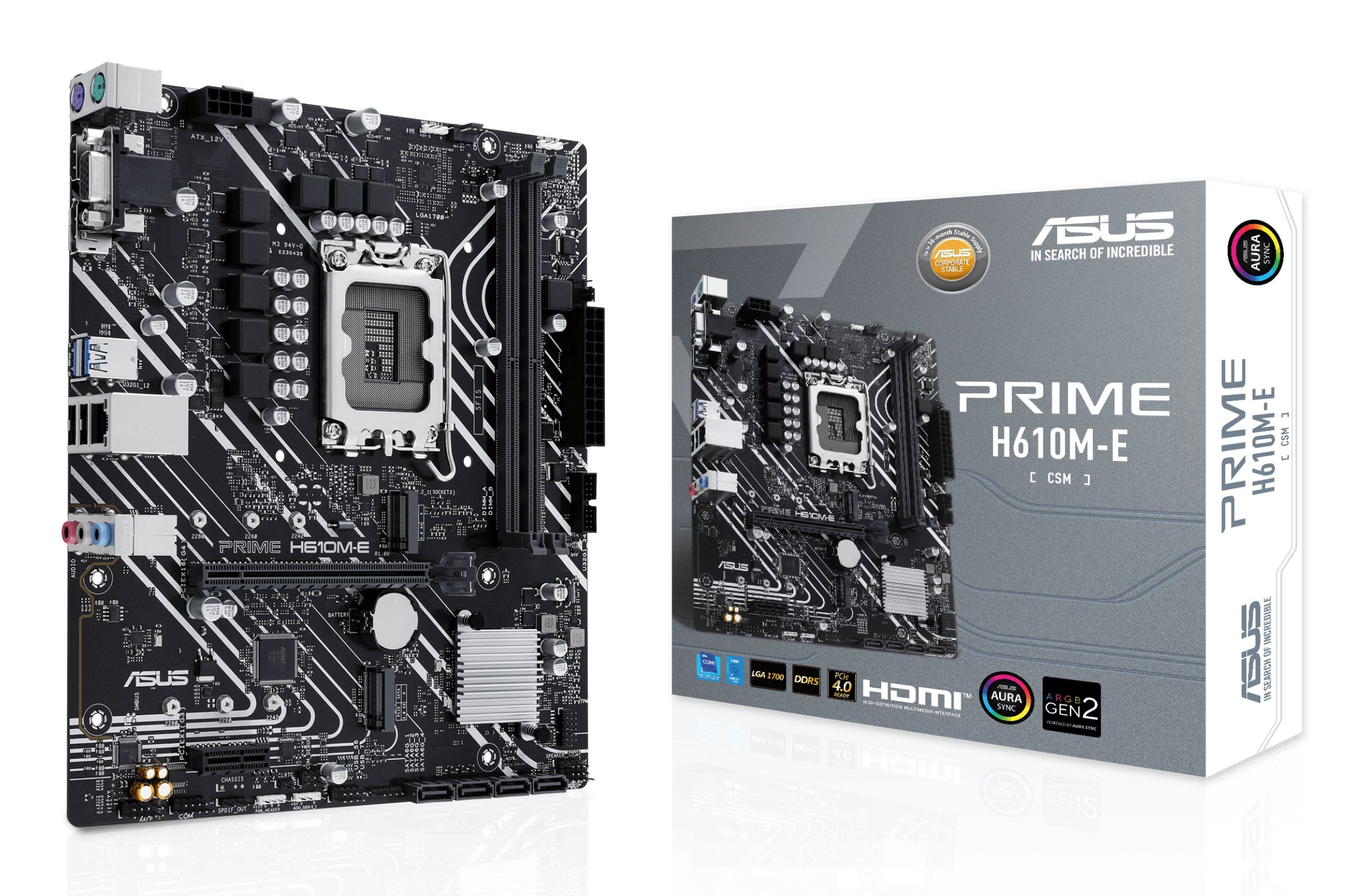 ASUS PRIME H610M-E-CSM - LGA 1700 Micro ATX Motherboard