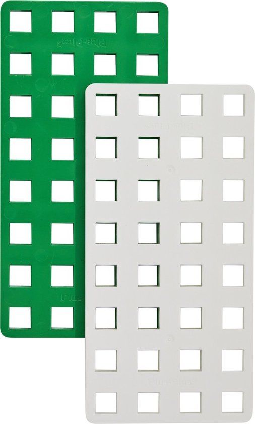 Plus-Plus BIG Bouwplaat groen/wit 2-delige bouwset