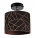 Light-Home WERONA Suspension/Applique abat-jour en tissu 20 cm noir/cuivre