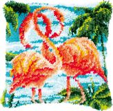 Vervaco Knoopkussen Kit Flamingo's PN-0186006