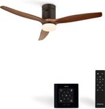 Create WIND CALM Plafondventilator - Donker Hout - Ø132 cm - 40W - Met Verlichting - Afstandsbediening