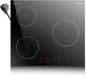 Merkloos / Sans marque Inductiekookplaat - Wit - 60 cm - Met Stekker en 3 Branders - Voor Koken en Braden