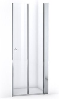 Maxaro Zircon Comfort Douchedeur - 85cm - Vouwdeur - Chroom - Helder glas