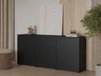 Buffet MODOK 2 portes 3 tiroirs noir