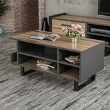 Minar by Home Mania salontafel design hout Leno - L 92 x H. 43 cm - zwart