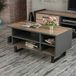 Minar by Home Mania salontafel design hout Leno - L 92 x H. 43 cm - zwart