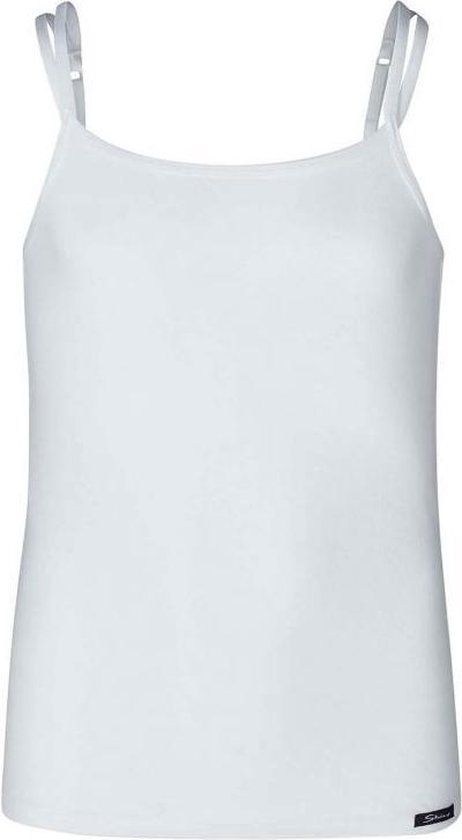 Skiny Essentials meisjes spaghettishirt wit - Maat 140